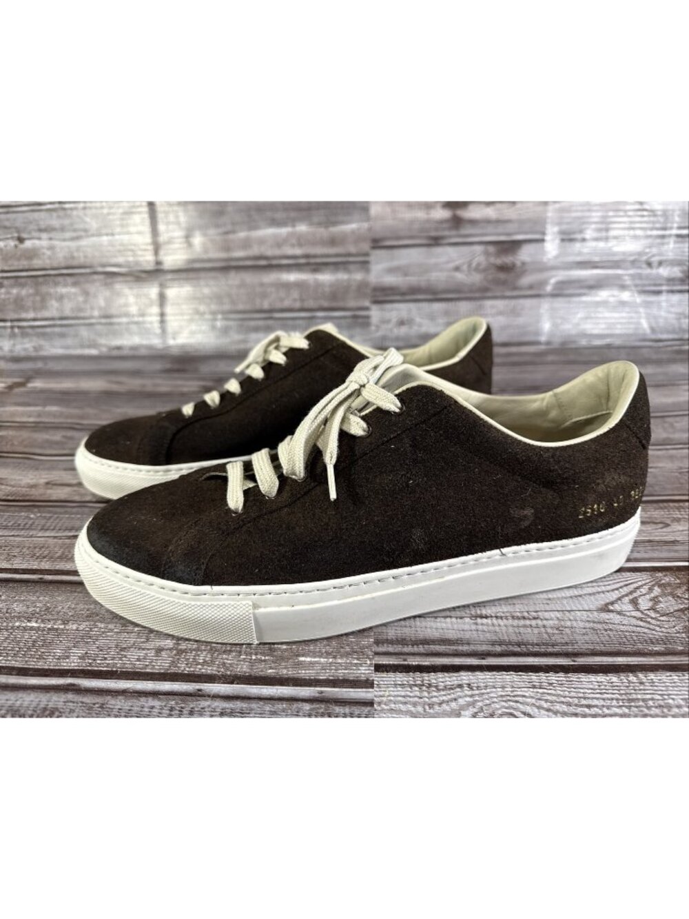 Common Projects Achilles Waxed Suede Sneakers Shoes Size 40 7.5 US Color Brown